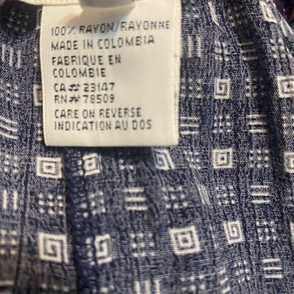 Talbots Blue White Pleated front ankle pants, size 16 - Picture 4 of 4